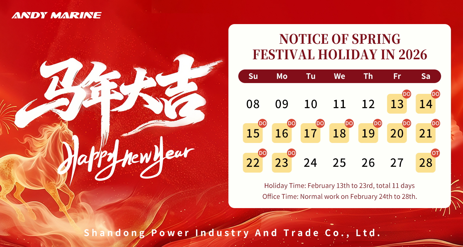 Oznámenie o sviatkoch Andyho Marinea na čínsky Nový rok