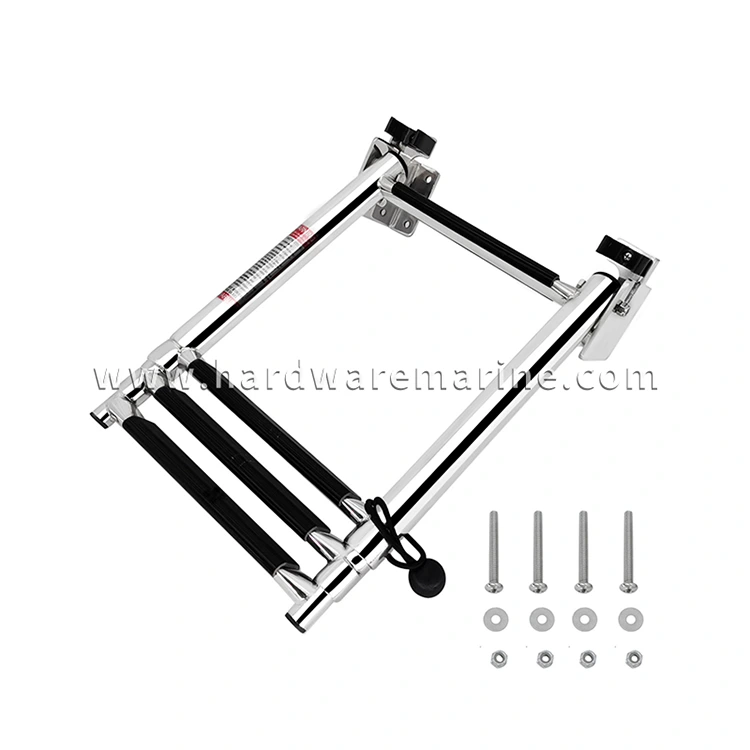 Nerezová morská námorná štvorkročka Self-Lock Telescoping Boat Ladder
